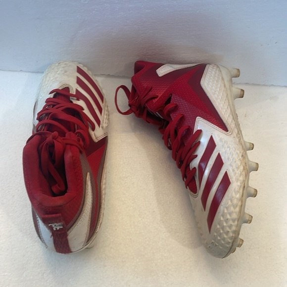 Adidas Freak X carbon mid football cleats athletic shoes red white mens size 9 main image 13